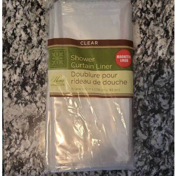 4 Pack Home Collection PEVA Shower Curtain Liners, clear 70x72 in - Picture 4 of 12
